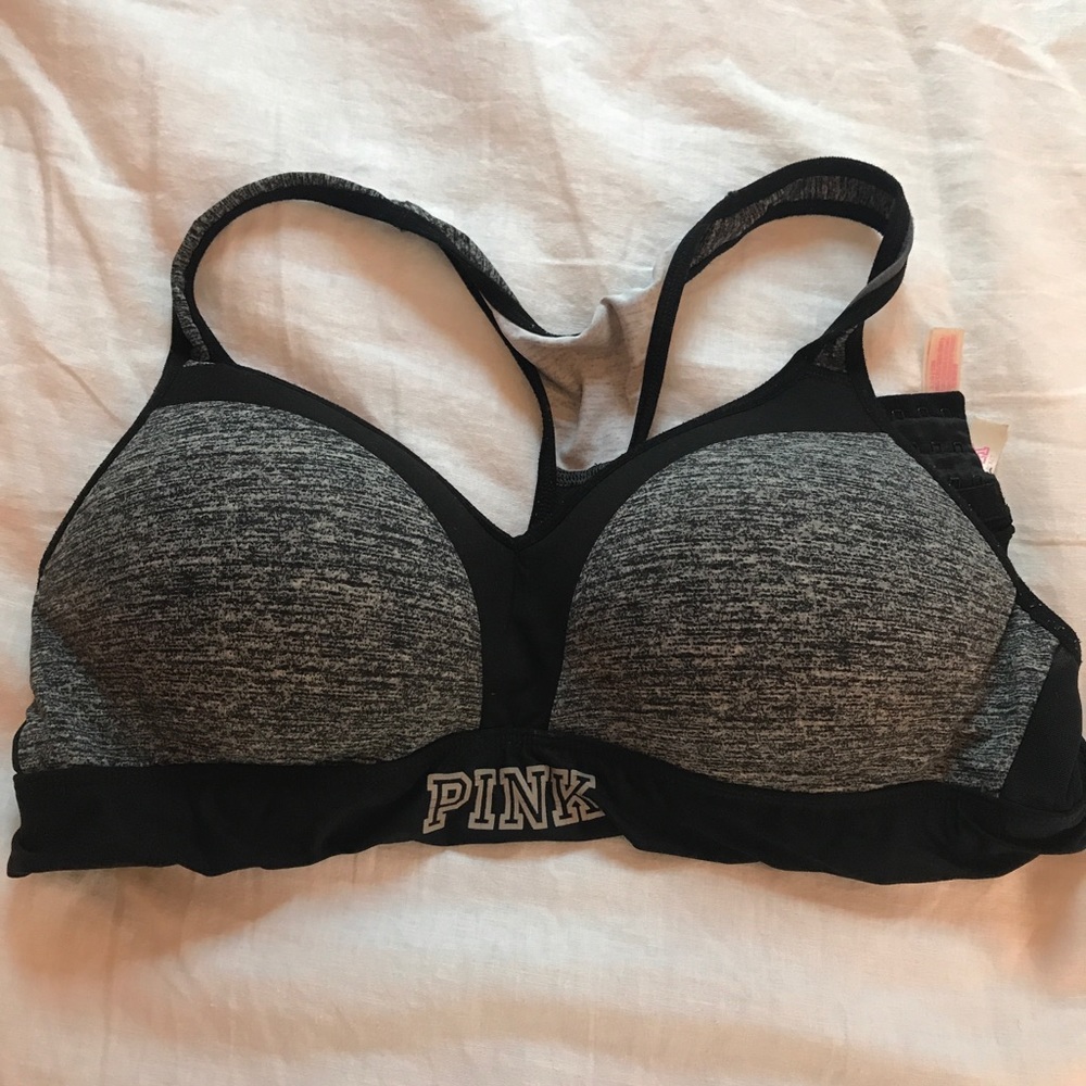 Pink ultimate push-up sports bra
